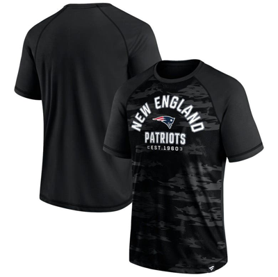 Fanatics Branded New England Patriots Blackout Hail Mary Raglan T-shirt