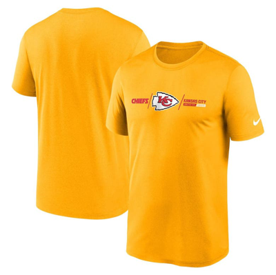 Nike Gold Kansas City Chiefs Horizontal Lockup Legend Performance T-shirt