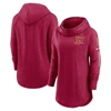 Nike Burgundy Washington Commanders Minimal Statement Lightweight Raglan Funnel Neck Pullover Hoodie In Burgundy