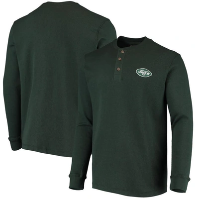 Dunbrooke Men's Green New York Jets Maverick Thermal Henley Long Sleeve T-shirt