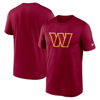 Nike Burgundy Washington Commanders Legend Logo Performance T-shirt