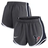 NIKE NIKE CHARCOAL HOUSTON TEXANS LOGO PERFORMANCE TEMPO SHORTS