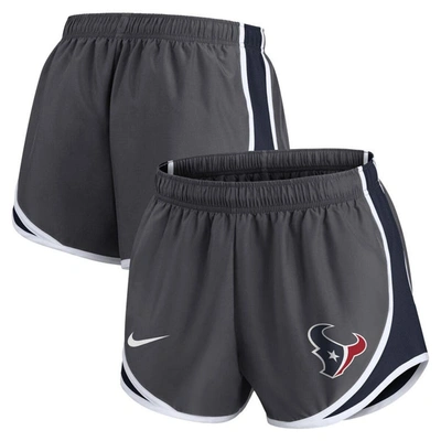 Nike Women's Dri-fit Logo Tempo (nfl Houston Texans) Shorts In Grey