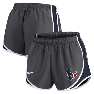 Nike Women's Dri-fit Logo Tempo (nfl Houston Texans) Shorts In Charcoal