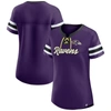 Fanatics Branded Purple Baltimore Ravens Plus Size Original State Lace-up T-shirt In Purple