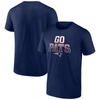 Fanatics Branded Navy New England Patriots Big & Tall Go Pats Statement T-shirt In Navy