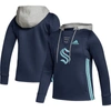 Adidas Originals Adidas Deep Sea Blue Seattle Kraken Skate Lace Primeblue Team Pullover Hoodie In Navy
