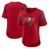 Nike Heathered Red Tampa Bay Buccaneers Primary Logo Slub Fashion Top In Heather Red