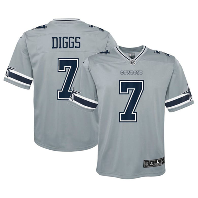 Nike Kids' Youth  Trevon Diggs Grey Dallas Cowboys Inverted Game Jersey