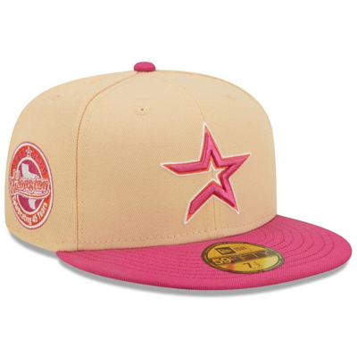 New Era Orange/pink Houston Astros 45th Anniversary Mango Passion 59fifty Fitted Hat