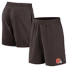 NIKE NIKE BROWN CLEVELAND BROWNS STRETCH WOVEN SHORTS