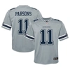NIKE YOUTH NIKE MICAH PARSONS GRAY DALLAS COWBOYS INVERTED GAME JERSEY
