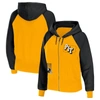 Wear By Erin Andrews Gold Pittsburgh Steelers Colorblock Full-zip Hoodie In Gold