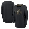 NIKE NIKE BLACK NEW ORLEANS SAINTS REWIND PLAYBACK ICON PERFORMANCE PULLOVER SWEATSHIRT