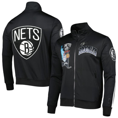 Pro Standard Black Brooklyn Nets Hometown Mock Neck Full-zip Track Jacket