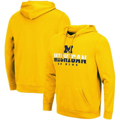 Colosseum Maize Michigan Wolverines Lantern Pullover Hoodie