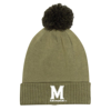 UNDER ARMOUR UNDER ARMOUR  GREEN MARYLAND TERRAPINS FREEDOM COLLECTION CUFFED KNIT HAT WITH POM