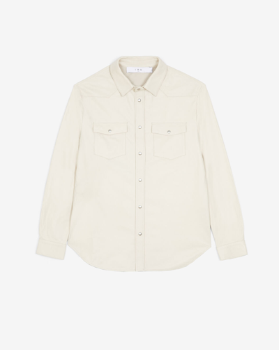 Iro Oslo Leather Shirt In White