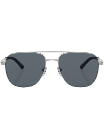 Bvlgari Pilot-frame Sunglasses In Silber