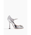 Giambattista Valli Punched Hole Heeled Pumps In Silver