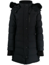 Moose Knuckles Watershed Hooded Parka Coat In Black