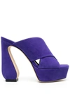 Si Rossi 135mm Slip-on Sandals In Purple