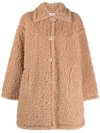 Stand Studio Gwen Faux-shearling Shirt Jacket In Beige