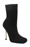 Chase & Chloe Knit Stiletto Bootie In Black