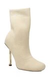 Chase & Chloe Knit Stiletto Bootie In Nude