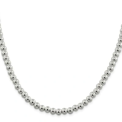 Pre-owned Accessories & Jewelry Sterling Silver Hollow 6.10mm Beaded Box Chain W/ Lobster Clasp 16" - 20"