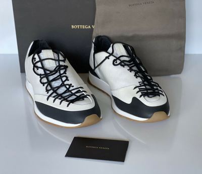 Pre-owned Bottega Veneta $790  Men's Scar Tex White Sneakers 7 Us (40 Euro) 609891