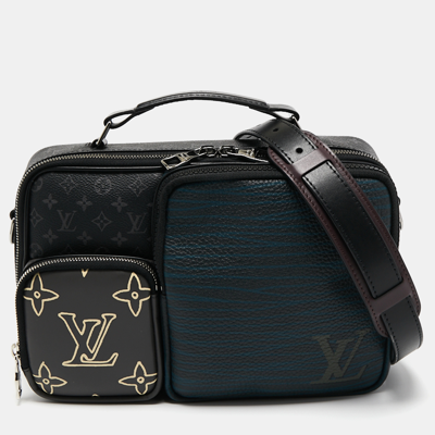Pre-owned Louis Vuitton Monogram Eclipse Canvas And Leather Multipocket Messenger Bag In Multicolor