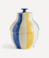 Hay Sobremesa Stripe Stoneware Cookie Jar 25cm In Multi-coloured