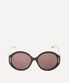 Gucci Interlocking G Round-frame Sunglasses In Black