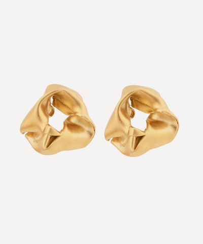 Completedworks 14ct Gold-plated Vermeil Silver Notsobig Scrunch Hoop Earrings In Metallic