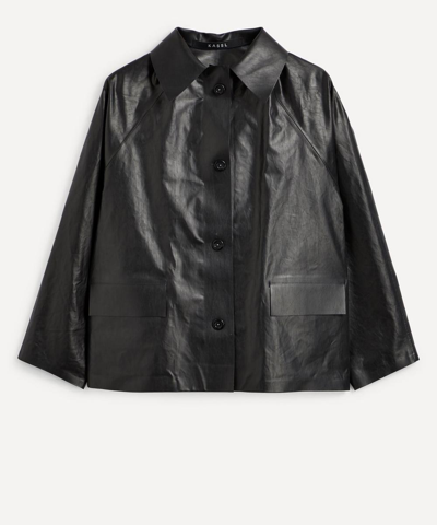 Kassl Editions Original Hip Oil Coat In Black
