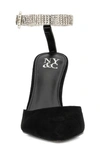 New York And Company Mallory Embellished Ankle Strap Pump In Black