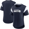 NIKE NIKE HEATHER COLLEGE NAVY SEATTLE SEAHAWKS PRIMARY LOGO FASHION TOP