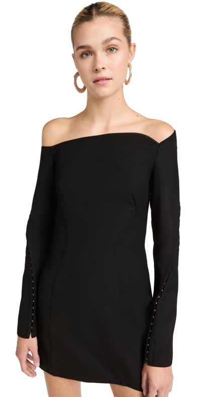 Anna October Women's Margot Off-the-shoulder Jersey Mini Dress In Black