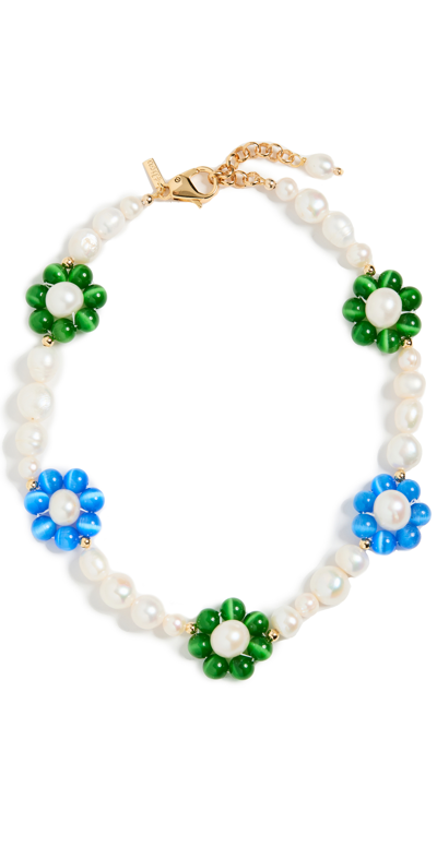 Eliou Women's Lottie 14k Gold-filled, Freshwater Pearl & Cat-eye Glass Necklace