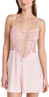 FLORA NIKROOZ SHOWSTOPPER CHEMISE WITH LACE PINK