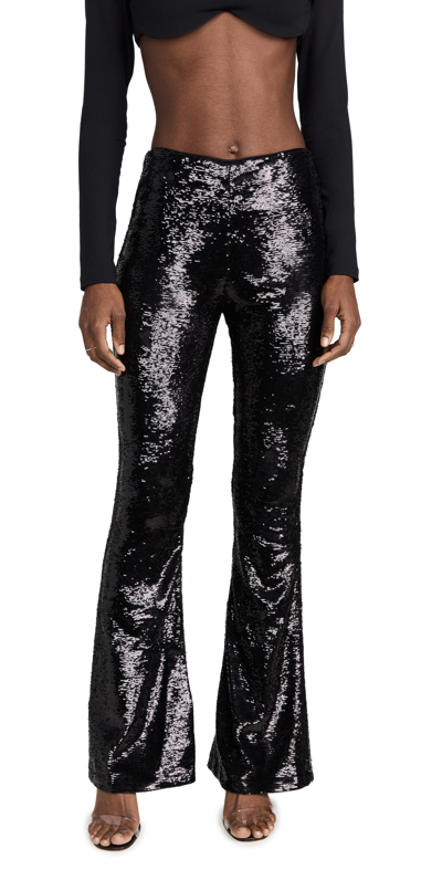 Iro Charlin Sequined Wide-leg Pants In Black