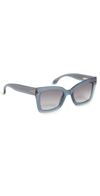 Isabel Marant Oversized Cat Eye Sunglasses In Blue/gray Gradient