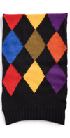La Doublej Argyle-check Knitted Scarf