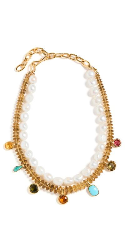 Lizzie Fortunato Color Wheel Freshwater Pearl Collar Necklace In Multi