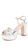 SCHUTZ KEEFA PLATFORM SANDALS PRATA