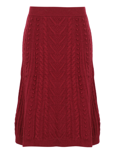 Pre-owned Valentino Women's Skirts -  - In Burgundy Wool