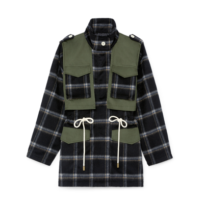 G. Label Friedlander Plaid Parka In Black Plaid