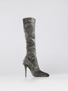 Saint Laurent Bonnie Velvet Boots In Green