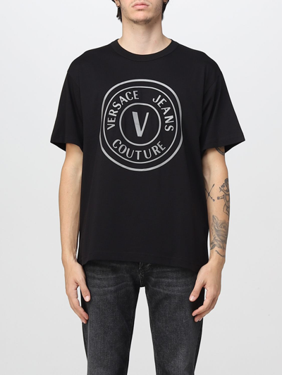 Versace Jeans Couture Thick Foil T-shirt T-shirt In Black